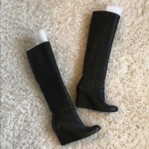 Stuart Weitzman Grey Leather Boots